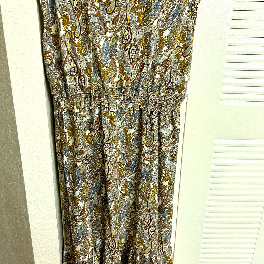 Long print dress